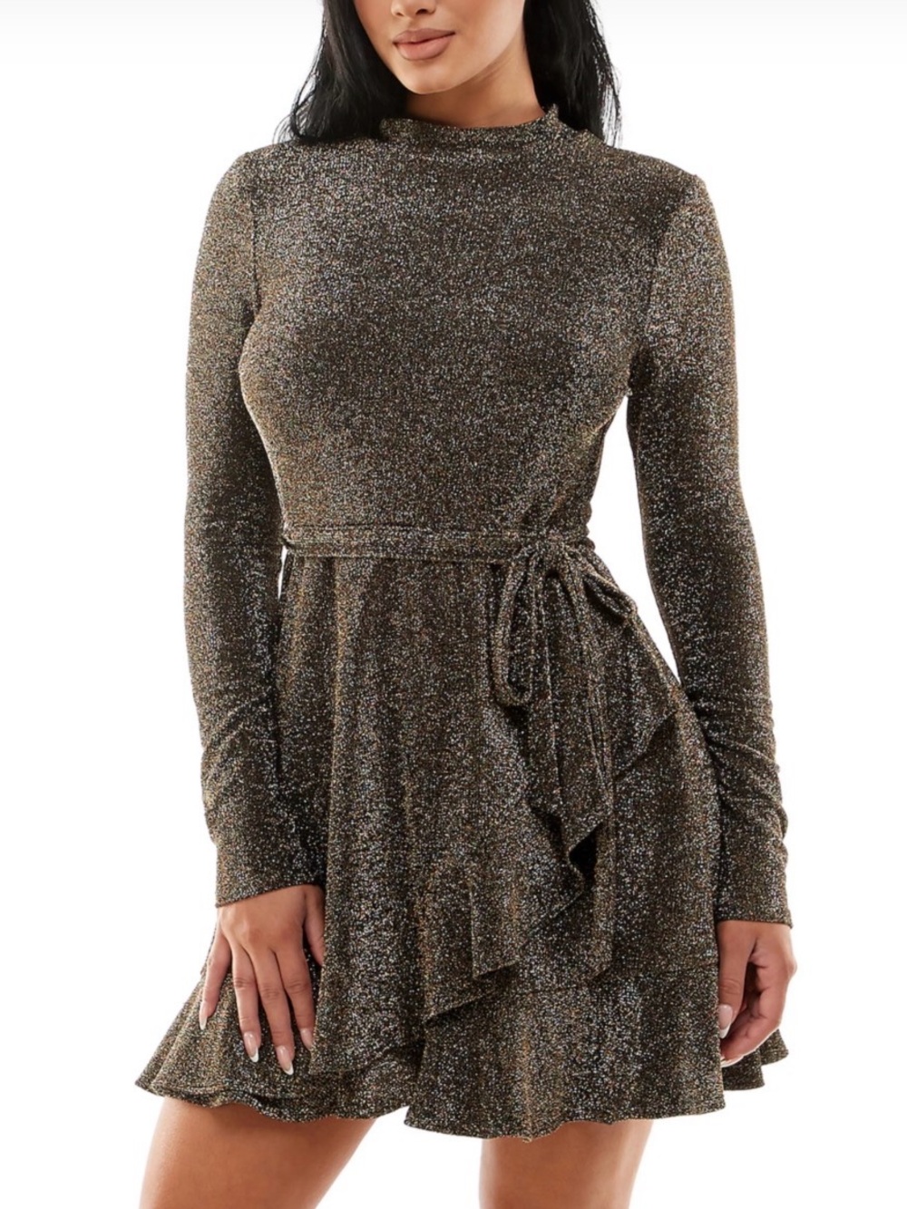 NWT Speechless Plus Size 3X Metallic Gold Sparkle Dress
